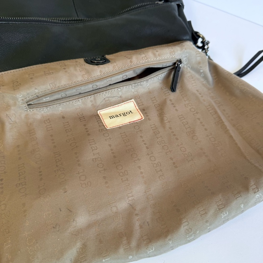 Margot Black Leather Shoulder Purse - Picture 6 of 9